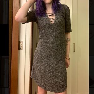 Almost Famous Gray T Shirt Dress